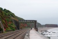 [The railway line between Dawlish and Dawlish Warren]
