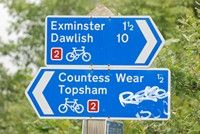[cycle ride signs on the toepath]