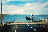 [Ferry arriving at Leverburgh on Harris]